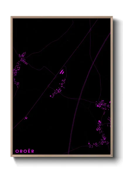 Une affiche de carte sur Oroër