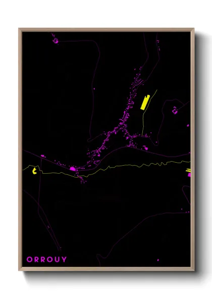 Une affiche de carte sur Orrouy