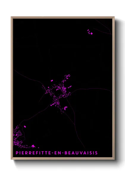Une affiche de carte sur Pierrefitte-en-Beauvaisis