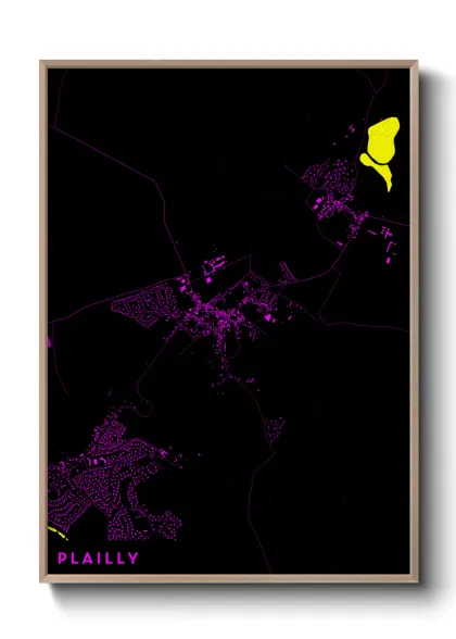 Une affiche de carte sur Plailly