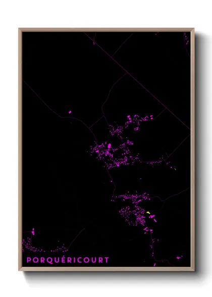 Une affiche de carte sur Porquéricourt