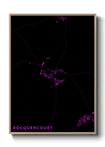 Une affiche de carte sur Rocquencourt