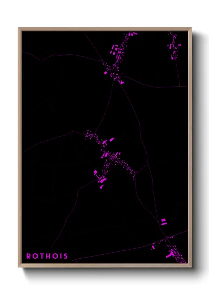 Une affiche de carte sur Rothois