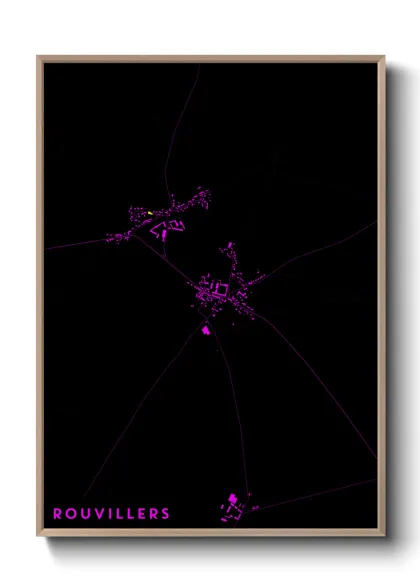 Une affiche de carte sur Rouvillers