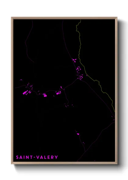 Une affiche de carte sur Saint-Valery