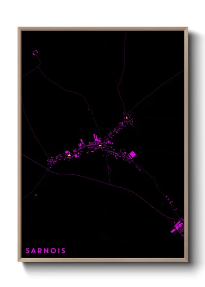 Une affiche de carte sur Sarnois