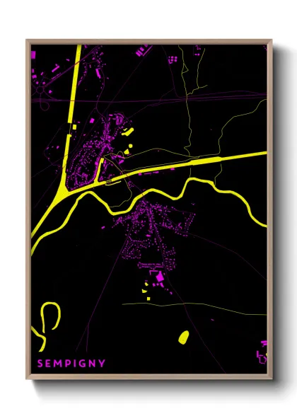 Une affiche de carte sur Sempigny
