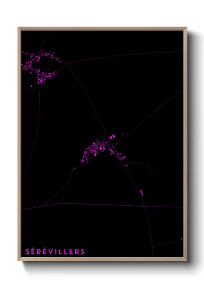 Une affiche de carte sur Sérévillers