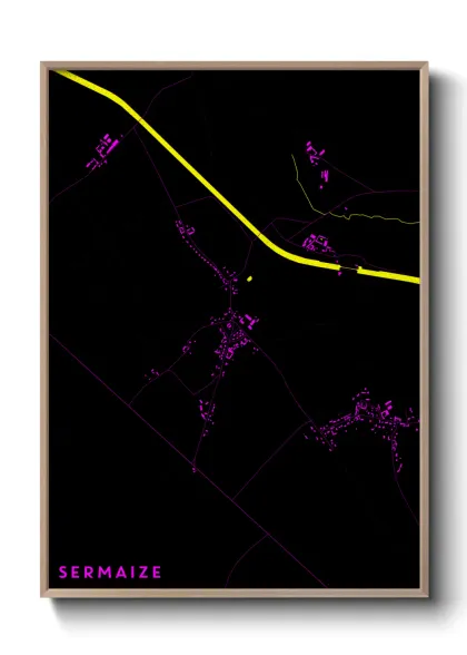 Une affiche de carte sur Sermaize