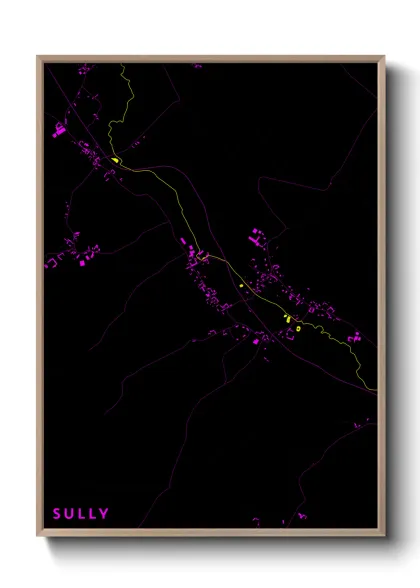 Une affiche de carte sur Sully