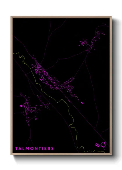 Une affiche de carte sur Talmontiers