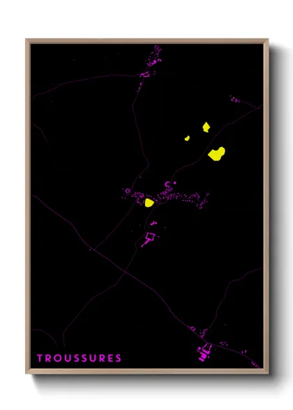 Une affiche de carte sur Troussures