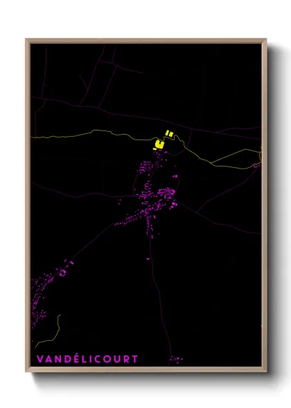 Une affiche de carte sur Vandélicourt