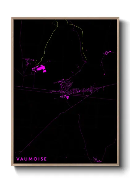 Une affiche de carte sur Vaumoise