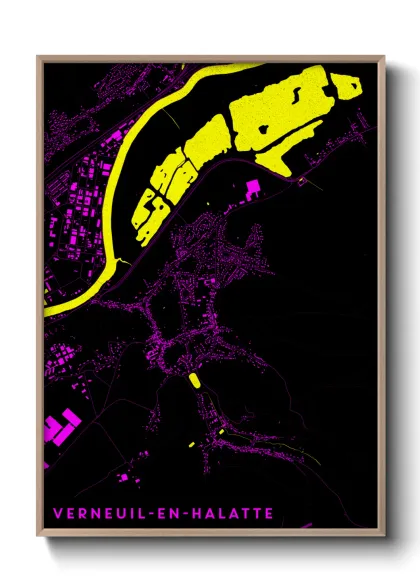 Une affiche de carte sur Verneuil-en-Halatte