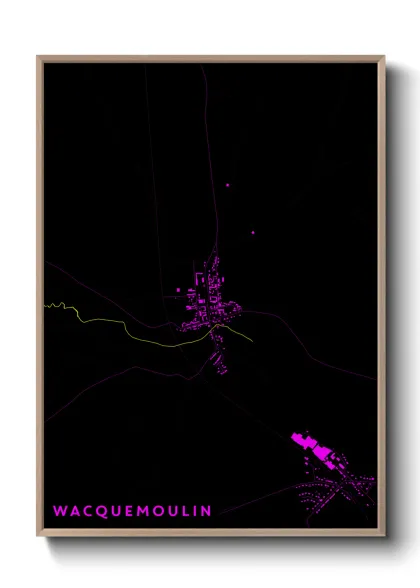 Une affiche de carte sur Wacquemoulin