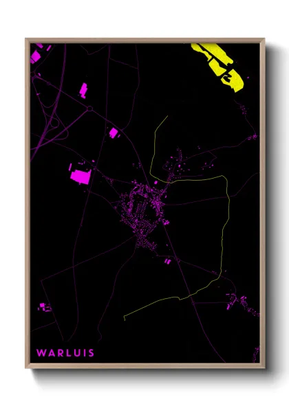 Une affiche de carte sur Warluis