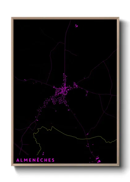 Une affiche de carte sur Almenêches