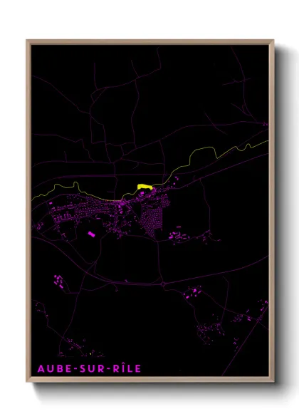 Une affiche de carte sur Aube-sur-Rîle