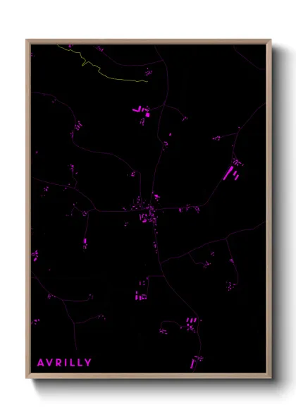 Une affiche de carte sur Avrilly