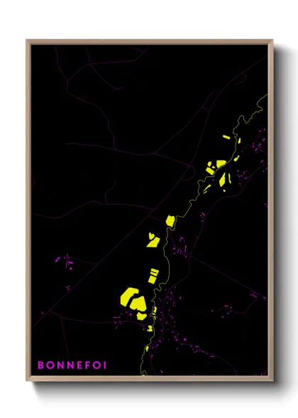 Une affiche de carte sur Bonnefoi