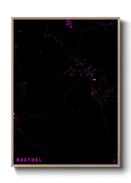 Une affiche de carte sur Brethel