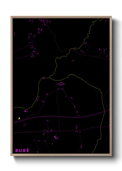 Une affiche de carte sur Buré