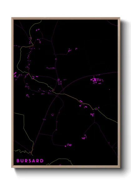 Une affiche de carte sur Bursard