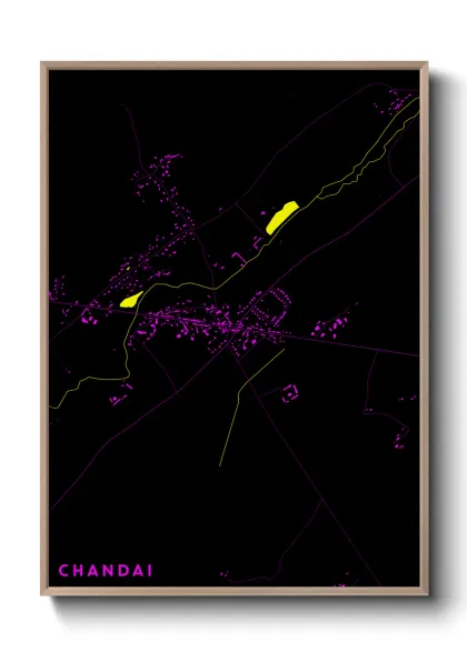 Une affiche de carte sur Chandai