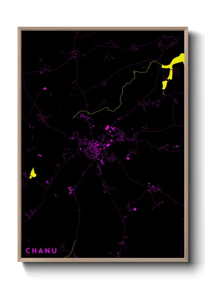 Une affiche de carte sur Chanu