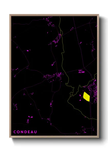 Une affiche de carte sur Condeau