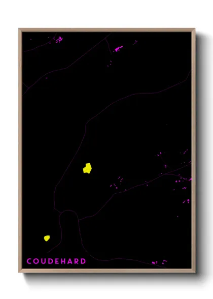 Une affiche de carte sur Coudehard