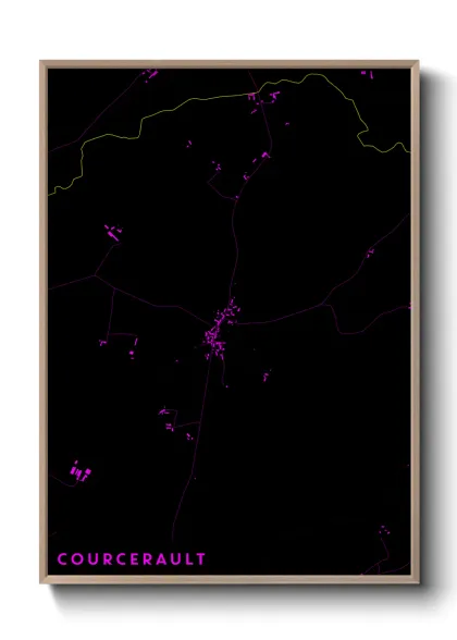 Une affiche de carte sur Courcerault