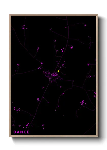 Une affiche de carte sur Dancé