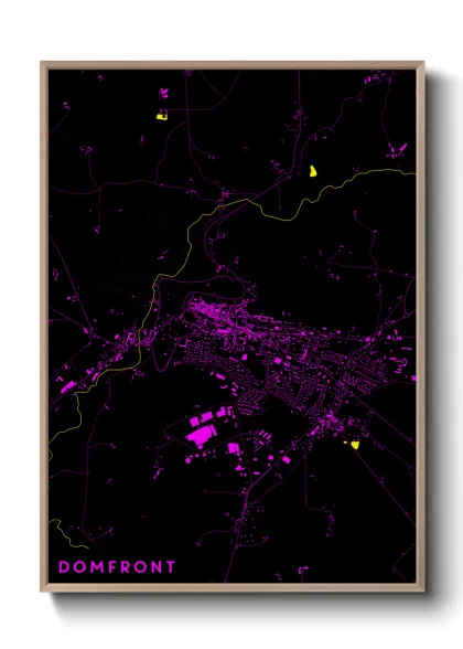 Une affiche de carte sur Domfront