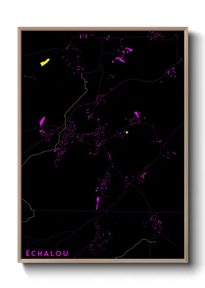 Une affiche de carte sur Échalou