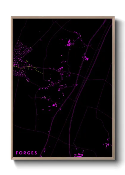 Une affiche de carte sur Forges