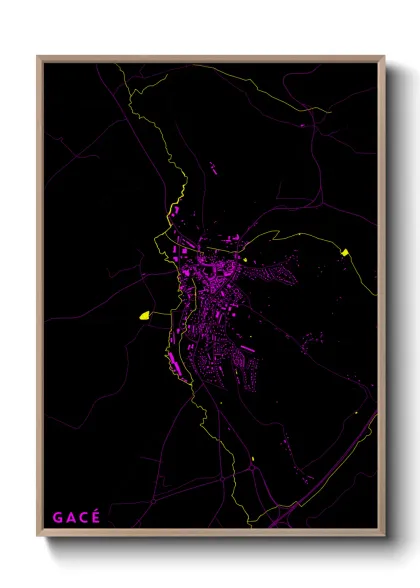 Une affiche de carte sur Gacé
