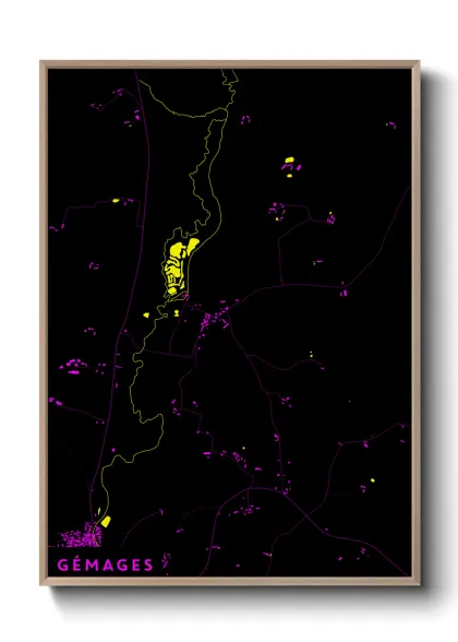 Une affiche de carte sur Gémages