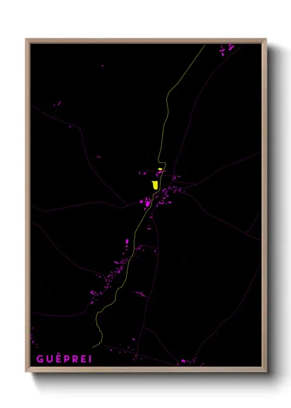 Une affiche de carte sur Guêprei