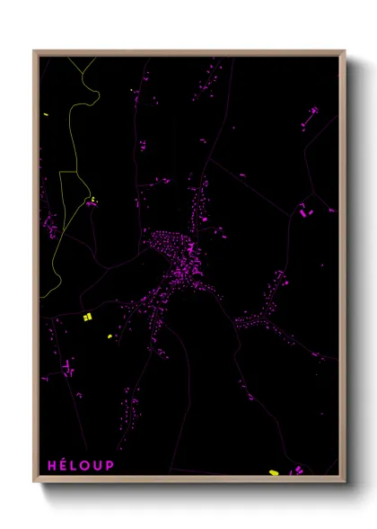 Une affiche de carte sur Héloup