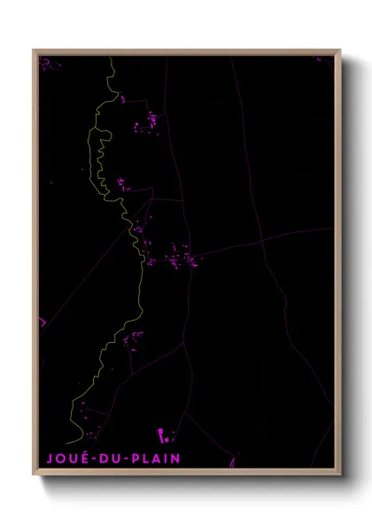 Une affiche de carte sur Joué-du-Plain