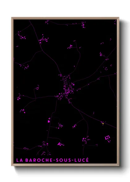 Une affiche de carte sur La Baroche-sous-Lucé