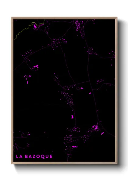 Une affiche de carte sur La Bazoque