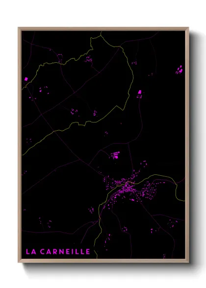 Une affiche de carte sur La Carneille