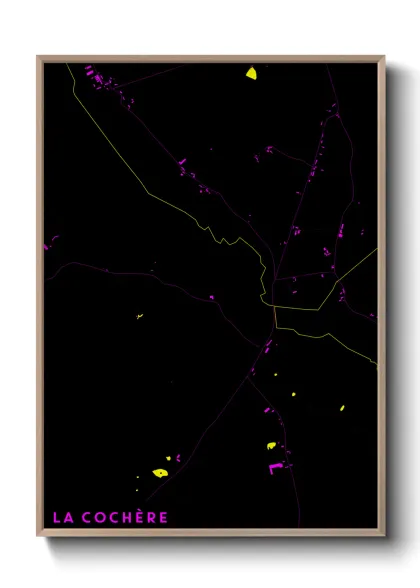 Une affiche de carte sur La Cochère