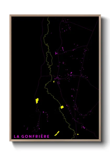 Une affiche de carte sur La Gonfrière