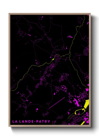 Une affiche de carte sur La Lande-Patry