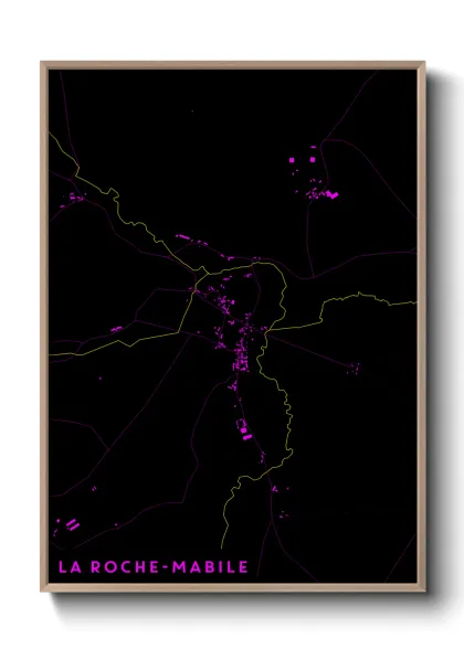 Une affiche de carte sur La Roche-Mabile