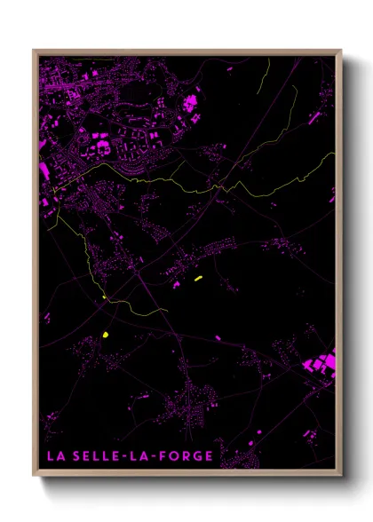 Une affiche de carte sur La Selle-la-Forge